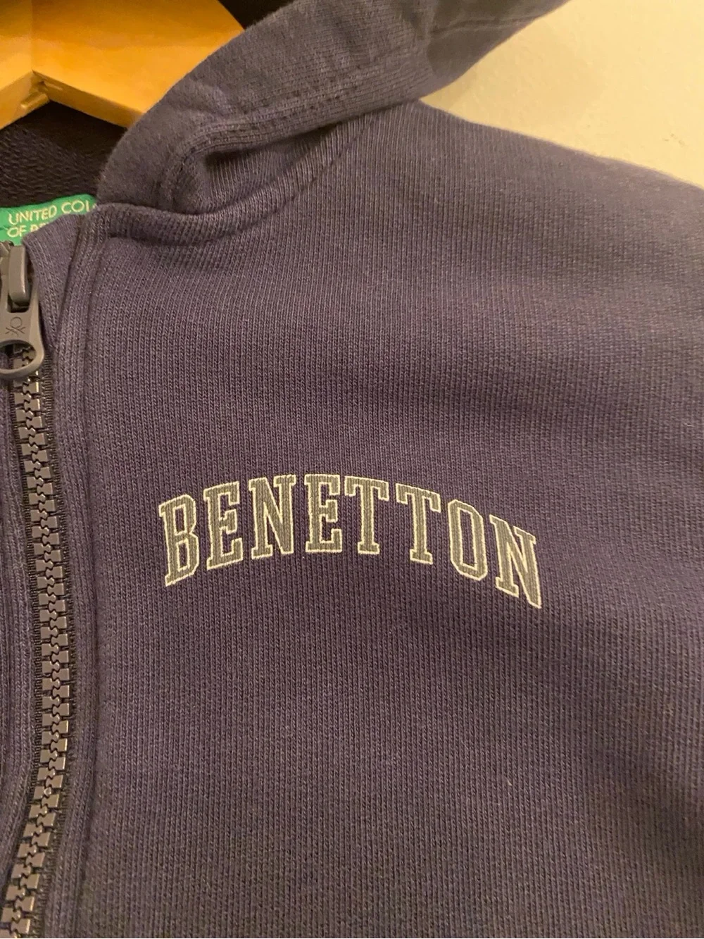 United Colors of Benetton Boys Navy Zip-Up Hoodie 2-3Y 98cm